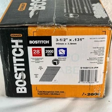 Stanley S16D131-FH Bostitch 3 1/2 Inch 28 Degree Wire Weld Framing Nails 2000 Ct
