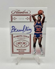 2023-24 Panini Flawless BERNARD KING Ruby Scoring Title ON CARD AUTO Knicks /15