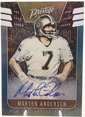 2020 Panini Prestige Morten Andersen Old School Auto Xtra Points 2/2 Saints