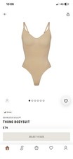 Skims Seamless Sculpt Thong Bodysuit Clay, Size M RRP £74