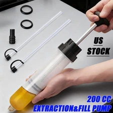 US STOCK 200CC Auto Fluid Extraction Manual Syringe Suction Vacuum Fuel Transfer