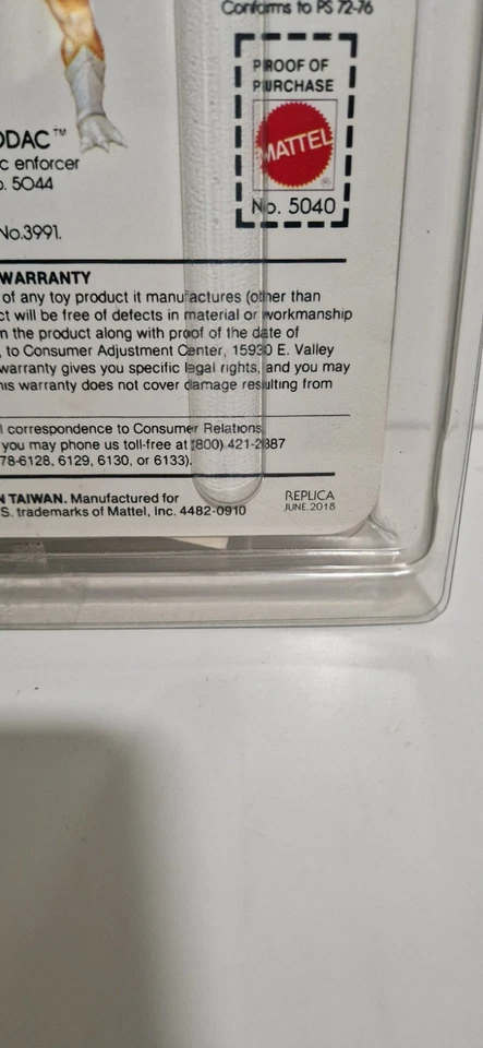 Motu Mattel Masters of the Universe He-Man Taiwan 1981 with Repro Card And Case - Imagen 3 de 4