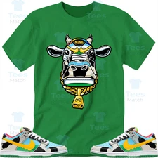 Chunky Dunky Cow T-Shirt Matching SB Dunk Low Ben & Jerry's Chunky Dunky - Green