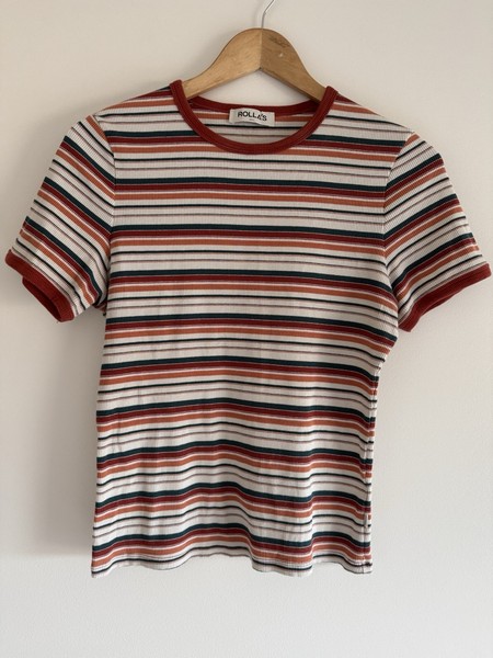 Rolla’s Striped Ribbed Tee Size 12/L