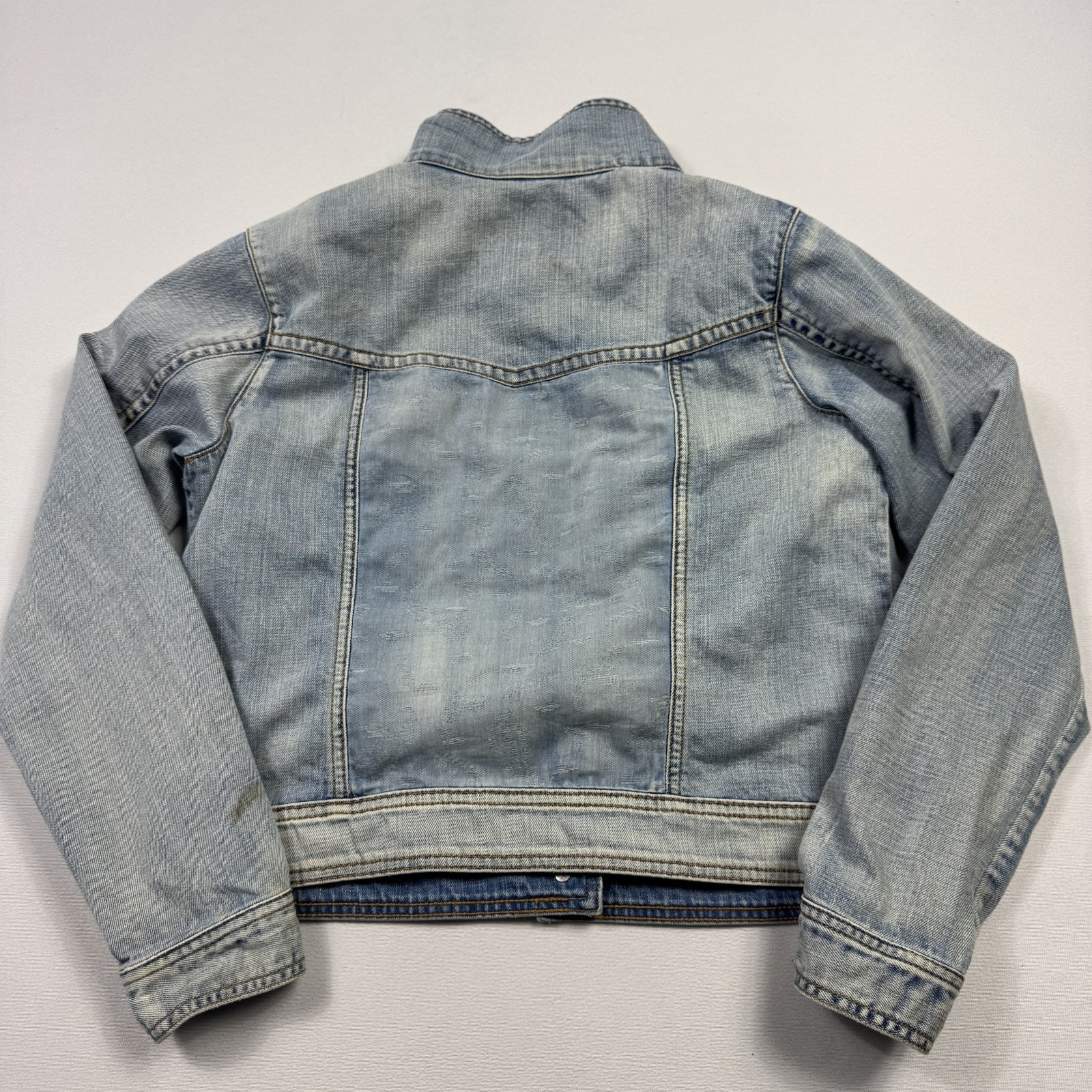 Ryan Michael Denim Jean Jacket Button Cotton Fade… - image 14