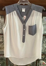 Womens top NEW size M Charming Charlie shirt tunic party cruise blouse cute NWT
