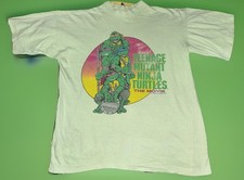 Vintage 1990 Teenage Mutant Ninja Turtles The Movie T Shirt Adult Small Yellow