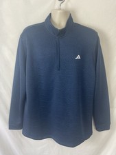 NEW ADIDAS MENS EMBOSSED 1/4 ZIP PULLOVER JACKET Sz XL