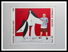 Jean-Claude FLOC'H : Timbre PICASSO, affiche en lithographie originale  1980
