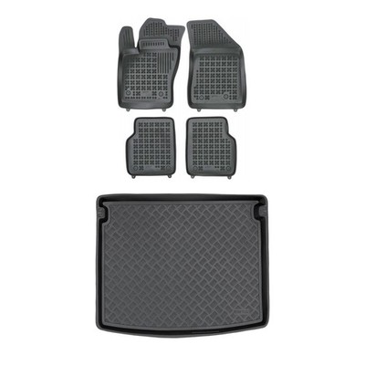 Rezaw-Plast Floor Mats for Jeep Compass 2017 2024 PE Cargo Liner Custom Fit Blk
