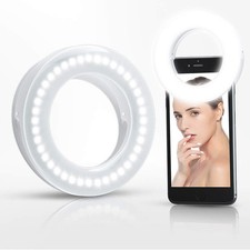 Selfie Ring Light Rechargeable Portable Clip-on Selfie Fill Light with 40 LED...