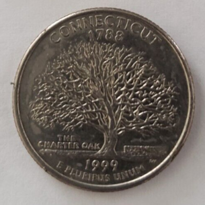 1999 P Connecticut Quarter Errors: Weight 6 Grams-Spec:Weight[gr]5.67-See Weight
