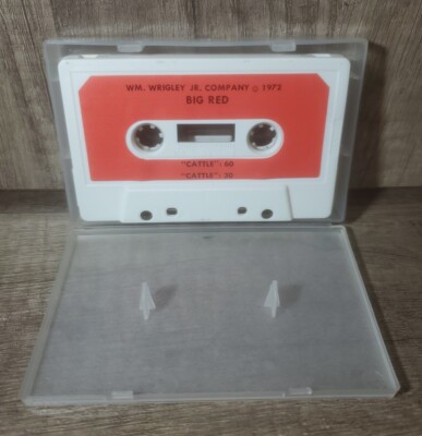 Vintage WRIGLEY'S Big Red  Chewing Gum Cattle Cassette Tape Rare 1972