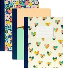 Pukka Pad, Carpe Diem Composition Notebooks - 3 Pack of 3 Pack, Floral Love 