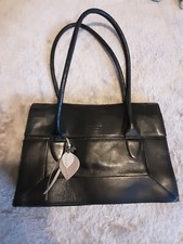 Radley Border Black Leather Medium Handbag With Dog Tag