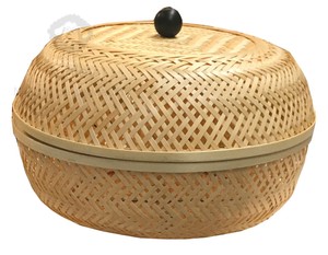 Tjillevips Korb Bambuskorb Mit Deckel Aufbewahrungsbox Ikea 32x14cm Neu Ebay