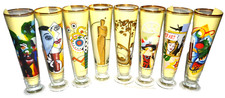 8 x 1980/90s Diebels Issum VALUE PACK Altbier Art Series German Beer Glasses