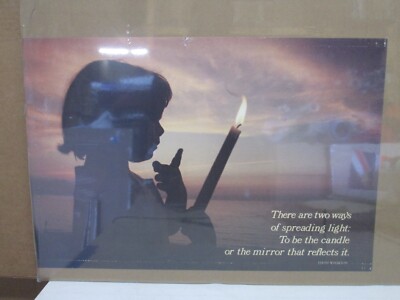 THERE ARE TWO WAYS OF SPREADING LIGHT BE OR candle VINTAGE POSTER 1970'S NG2833