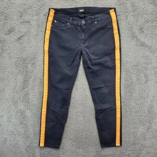 Hudson Jeans Women Size 28 Black Yellow Loulou Tuxedo Skinny Low Rise