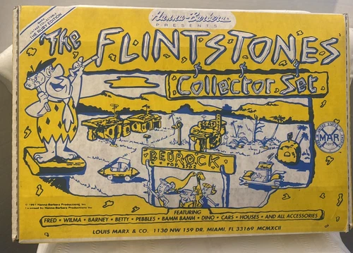 VINTAGE MARX THE FLINTSTONES COLLECTOR PLAY SET 1991 BOXED RUBY EDITION *NEW*