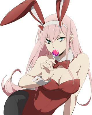 Zero Two Bunny Darling in the Franxx Weatherproof Anime Sticker 6 Car Decal