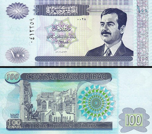 Iraq Saddam 100 Dinar 2002, AU / UNC, 20 Pcs LOT, P-87 - Picture 3 of 5