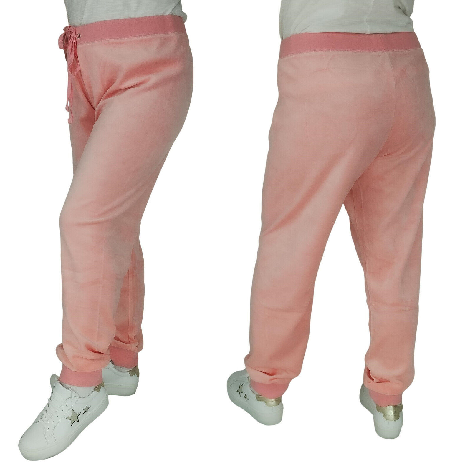 Juicy Couture Bottoms Peach Pink XL Extra Large  Tapered Leg Cuffed Zuma Trouser