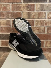 New 11 New Balance 990 V3 Made in USA Black Gray Suede Sneakers M990BS3 Men