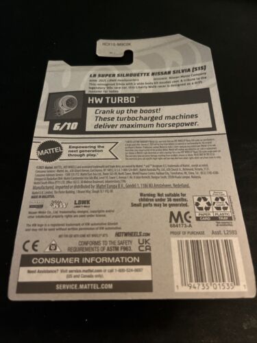 2022 Hot Wheels LB Super Silhouette Nissan Silvia (S15), gelb - Bild 2 von 2