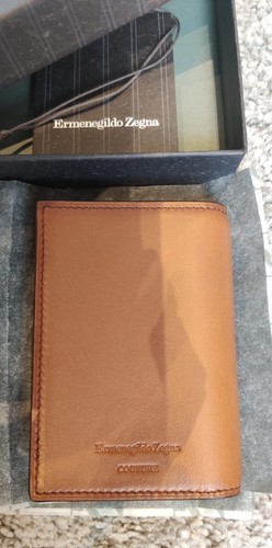 Cartera plegable Ermenegildo Zegna marrón cuero bruñido - Imagen 5 de 5