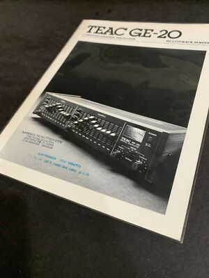 TEAC GE-20 Graphic Equalizer Original • Sales Brochure • Info