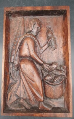 Plaque Murale En Bois Sculpté - Style Médiéval - Armoiries Royales - Décoration Homme