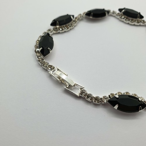 12 Wholesale Job Lot Bulk Bracelets Jewellery Party Bag Fillers Silver Crystal - Picture 7 of 13