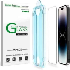 (2pack) Amfilm for iPhone 14 Pro Max- OneTouch Glass Screen Protector (6.7"2022)