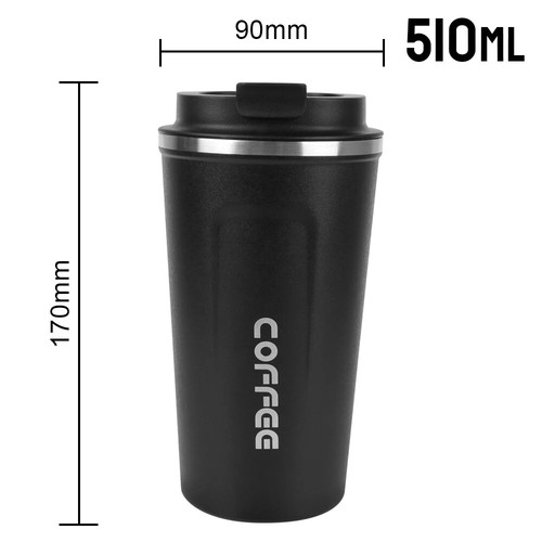 380/510ML Thermo Cafe Perdite_Tazza Termica da Viaggio a Prova di Perdite Doppia Acciaio Inox - Foto 27 di 29