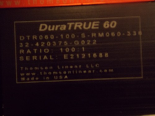 THOMSON MICRON 32-420375-G022 DTR060-100 DuraTrue 90 Rapporto riduttore cambio 100:1 - Foto 13 di 14