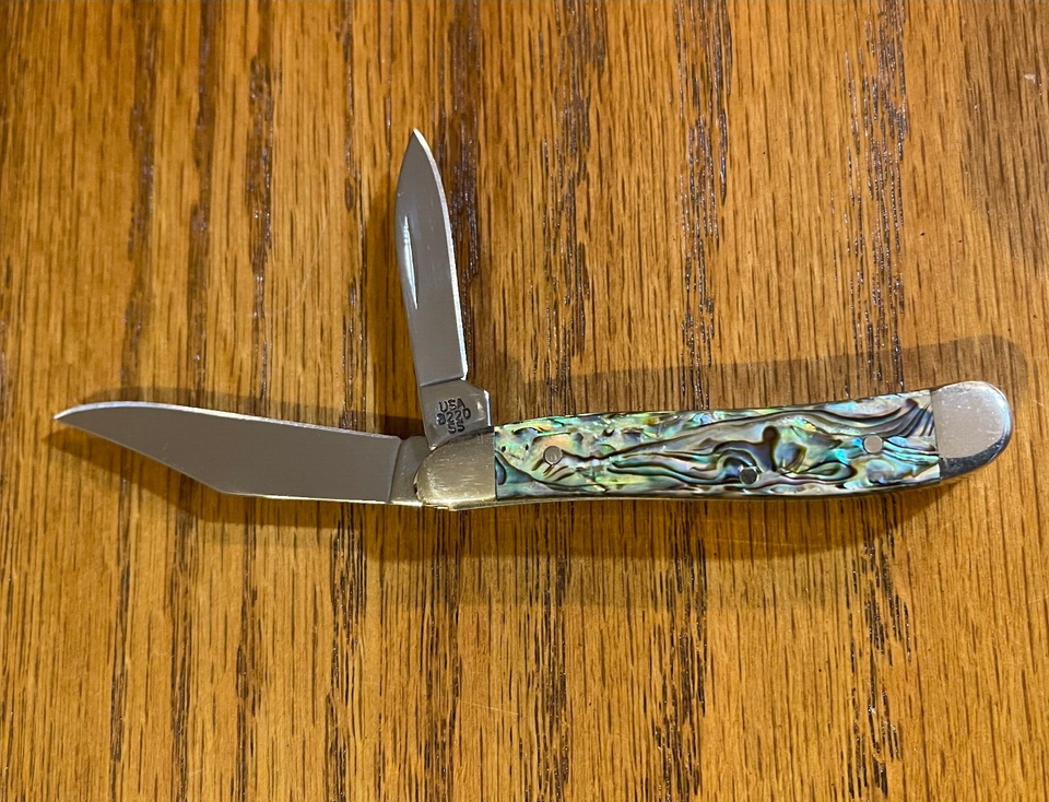 Case abalone Peanut knife case brothers abalone handles eBay