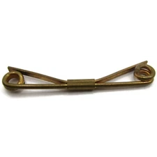 Men's Tie Collar Bar Clip Brass Tone Vintage