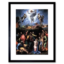 Raphael Transfiguration Painting Framed Art Print Picture Mount 12x16 Inch