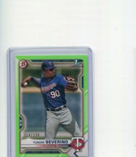 2021 Bowman Lime Green Paper Yunior Severino 1st Bowman 314/399