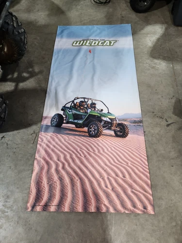 Arctic Cat Wildcat Sport Side by Side UTV ATV Garage Trailer  Banner Sign 7'3"