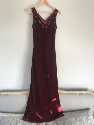 monsoon red velvet dress