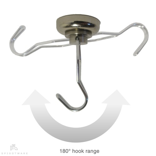 Spigotware Super Strong Neodymium Magnetic Swivel Hooks - Hold up to 50 pounds - Picture 4 of 12