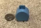 VTG Fisher Price Little People luggage Suitcase Western hat box 1970's blue 996