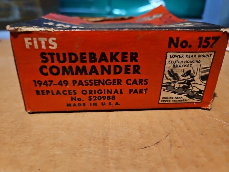 NORS STEELESTIC NO. 157 MONTAJE DE MOTOR INFERIOR TRASERO PARA 47-49 STUDEBAKER COMMANDER Foto 4 de 4