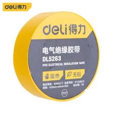 deli 0.13mm 18mm 10m Electrical insulating tape Yellow