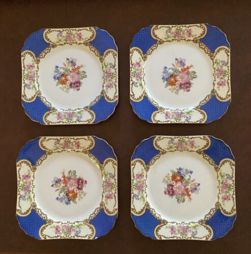 antique gold castle china made in Japan set of 4 dishes  - Afbeelding 1 van 7
