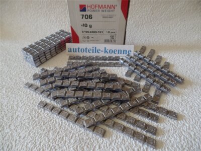 50x 40 Gramm Hofmann Typ 706 Motorrad Klebegewicht pro Stück 8x5g unbeschichtet