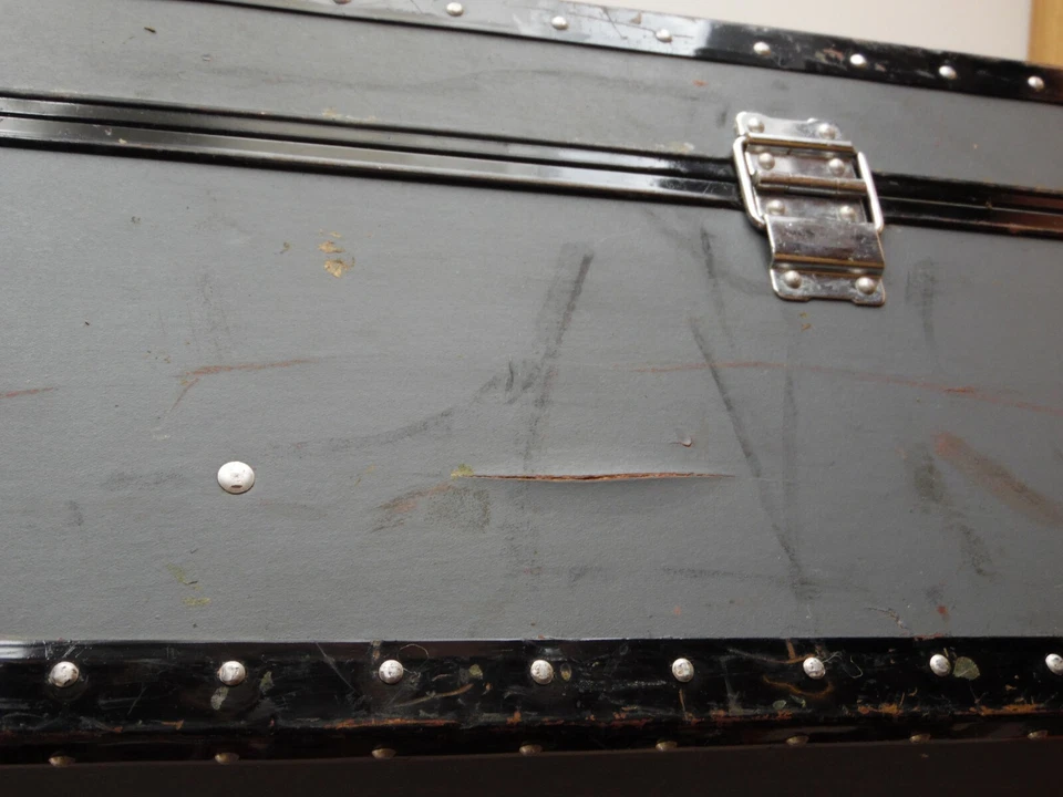 Baúl vaporero Kowa vintage era guerra coreana armario militar japonés con llave Foto 4 de 4