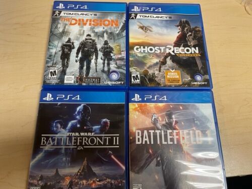 Lelie langzaam excelleren Lot of 4 PS4 Action Games Battlefront 2 Battlefield 1 Ghost Recon Division  DS30 | eBay
